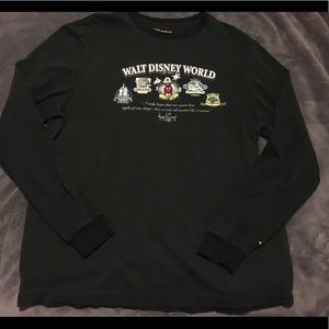 Vintage Disney World Black Embroidered Long Sleeve